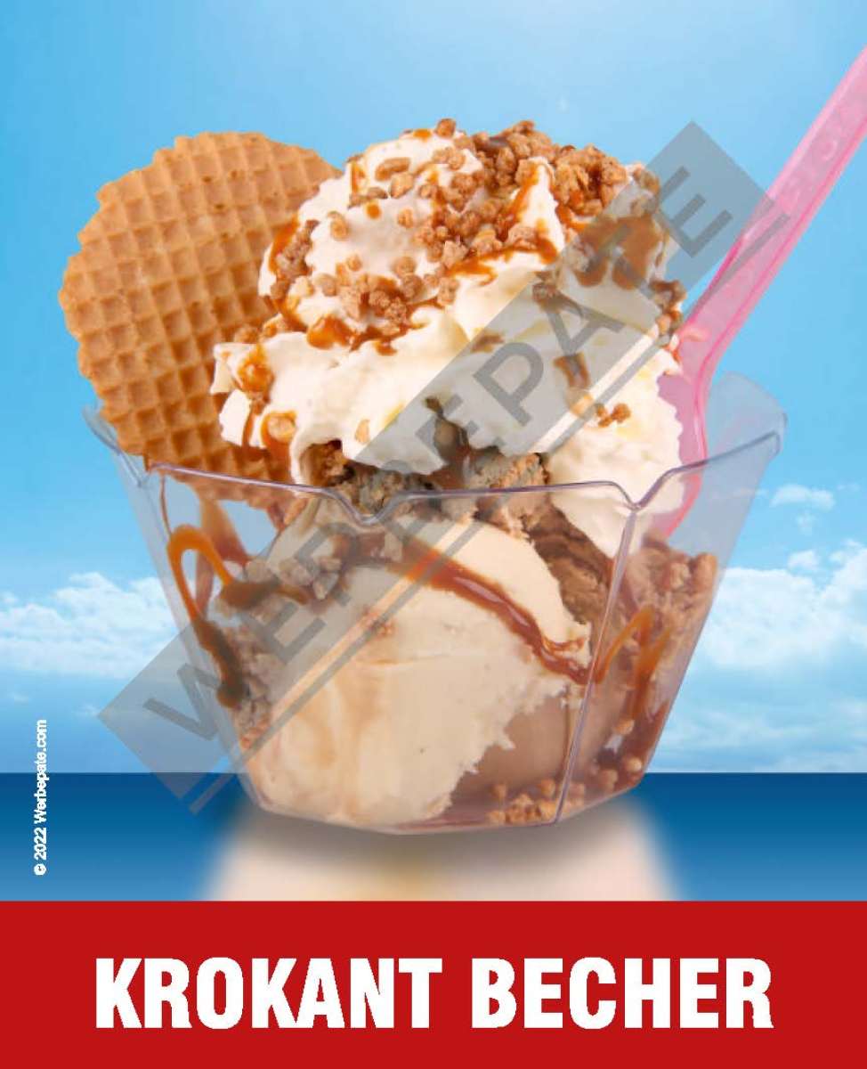 Produkt -Krokantbecher Magnetschild