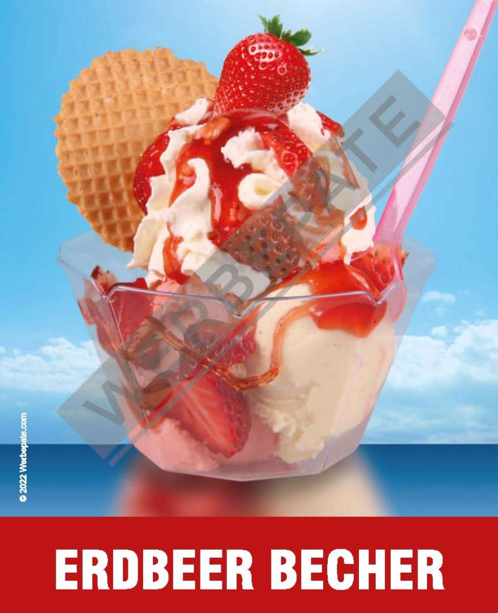 Produkt -Erdbeerbecher Magnetschild