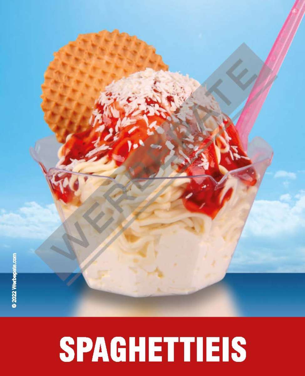 Produkt -Spaghettieis Magnetschild