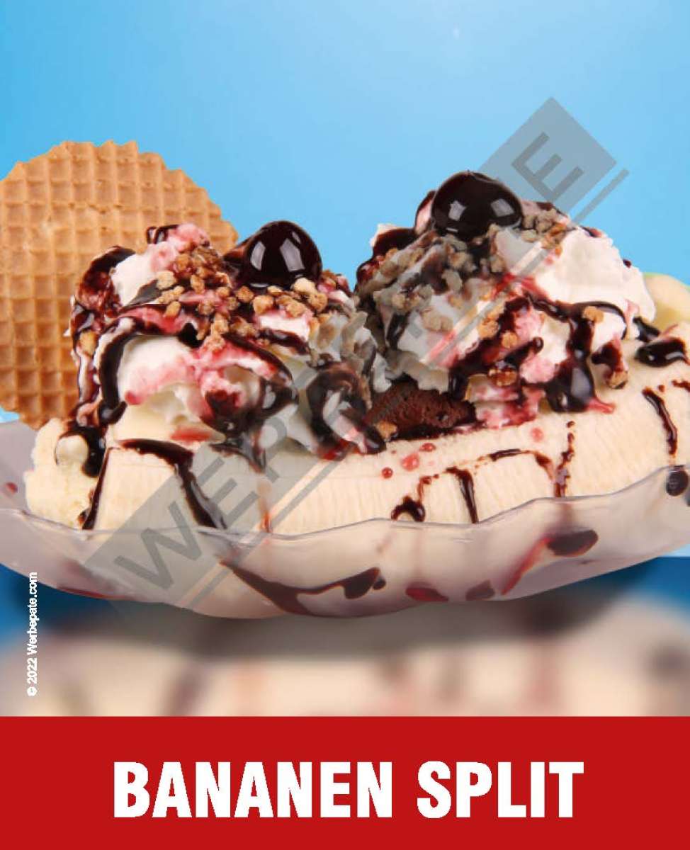 Produkt -Bananasplit Magnetschild