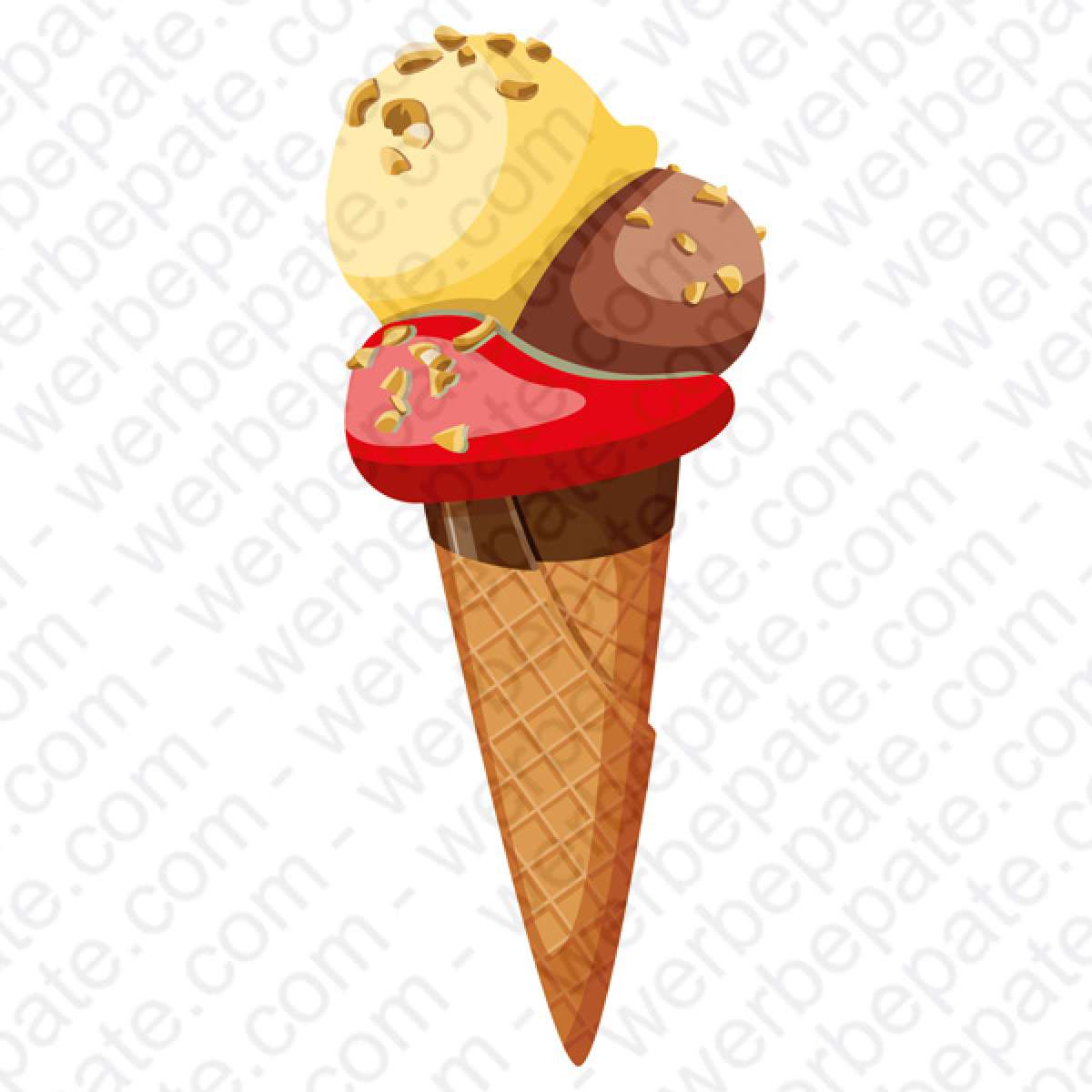 Produkt -Aufkleber Eistüte 001