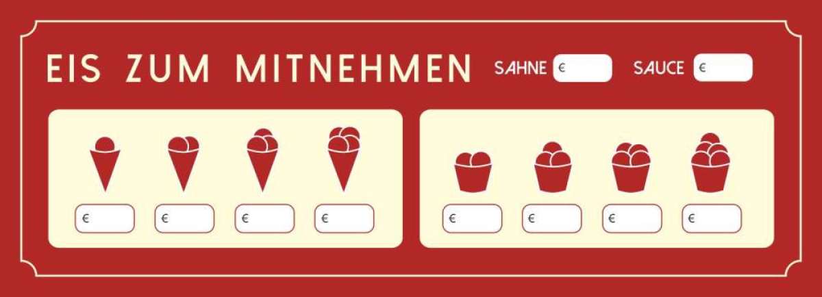 Produkt -Aufkleber Eisportionen 57x20cm