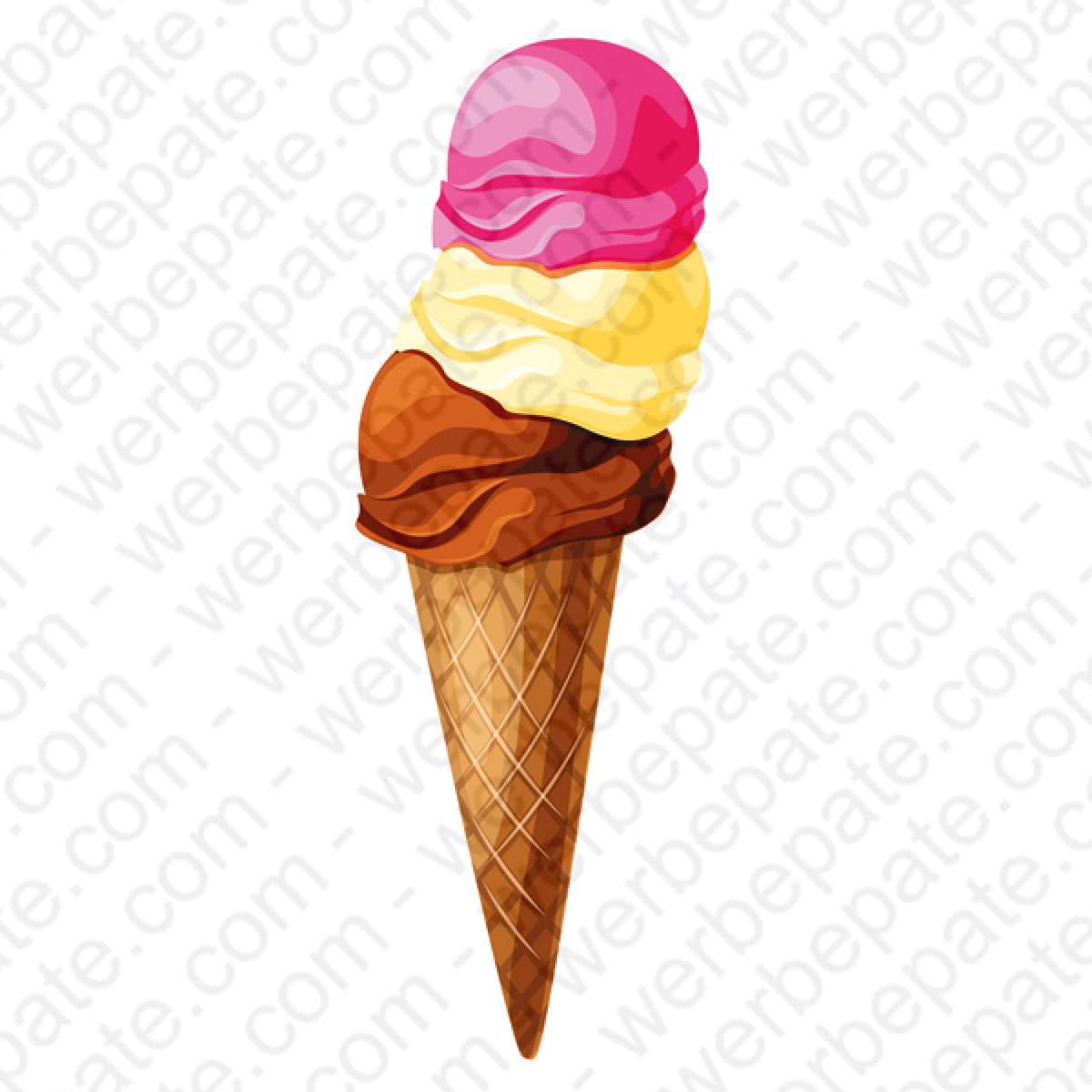 Produkt -Aufkleber Eistüte 003