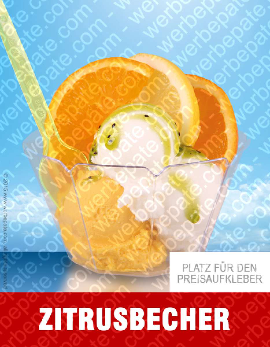 Produkt -Zitrus Becher