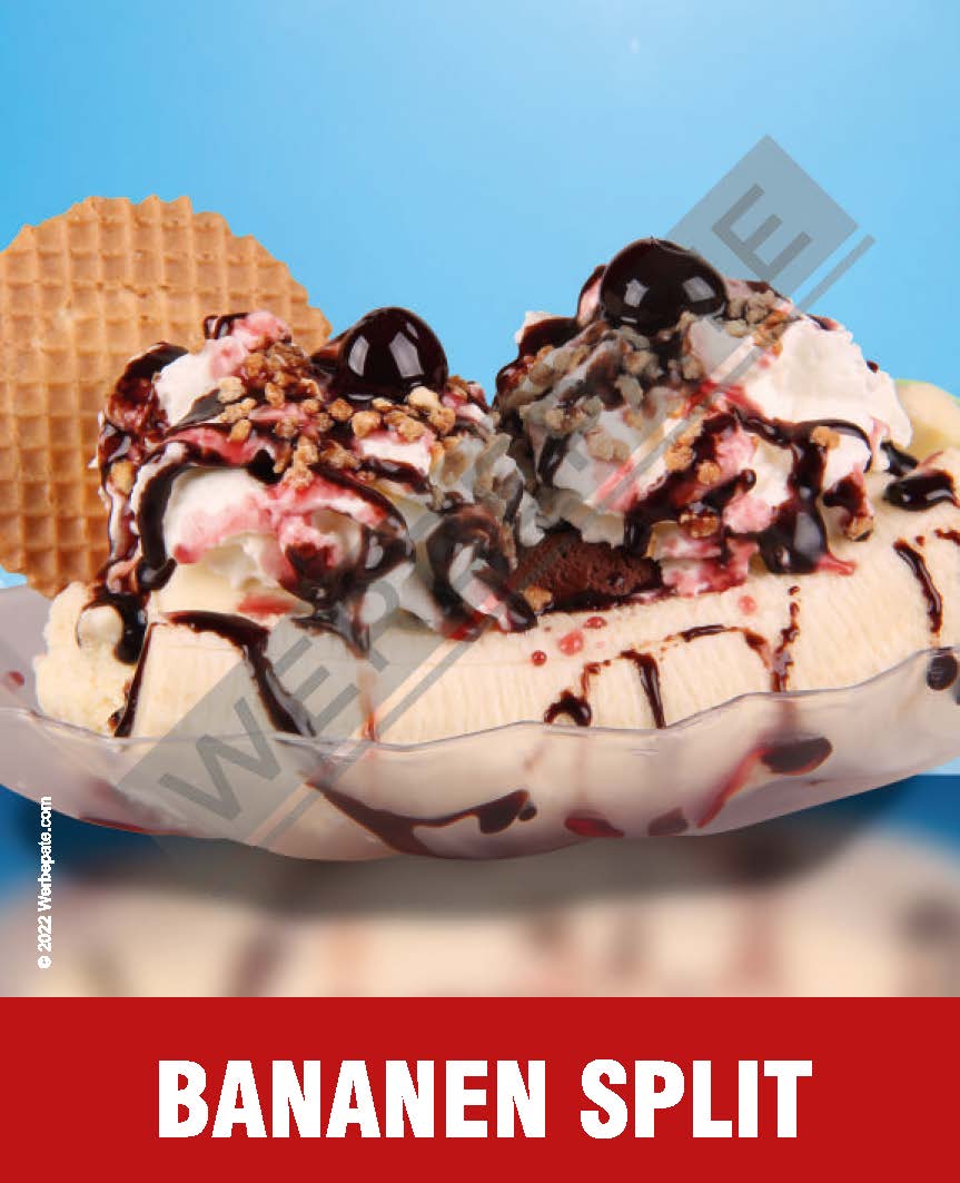 Produkt -Bananasplit Magnetschild